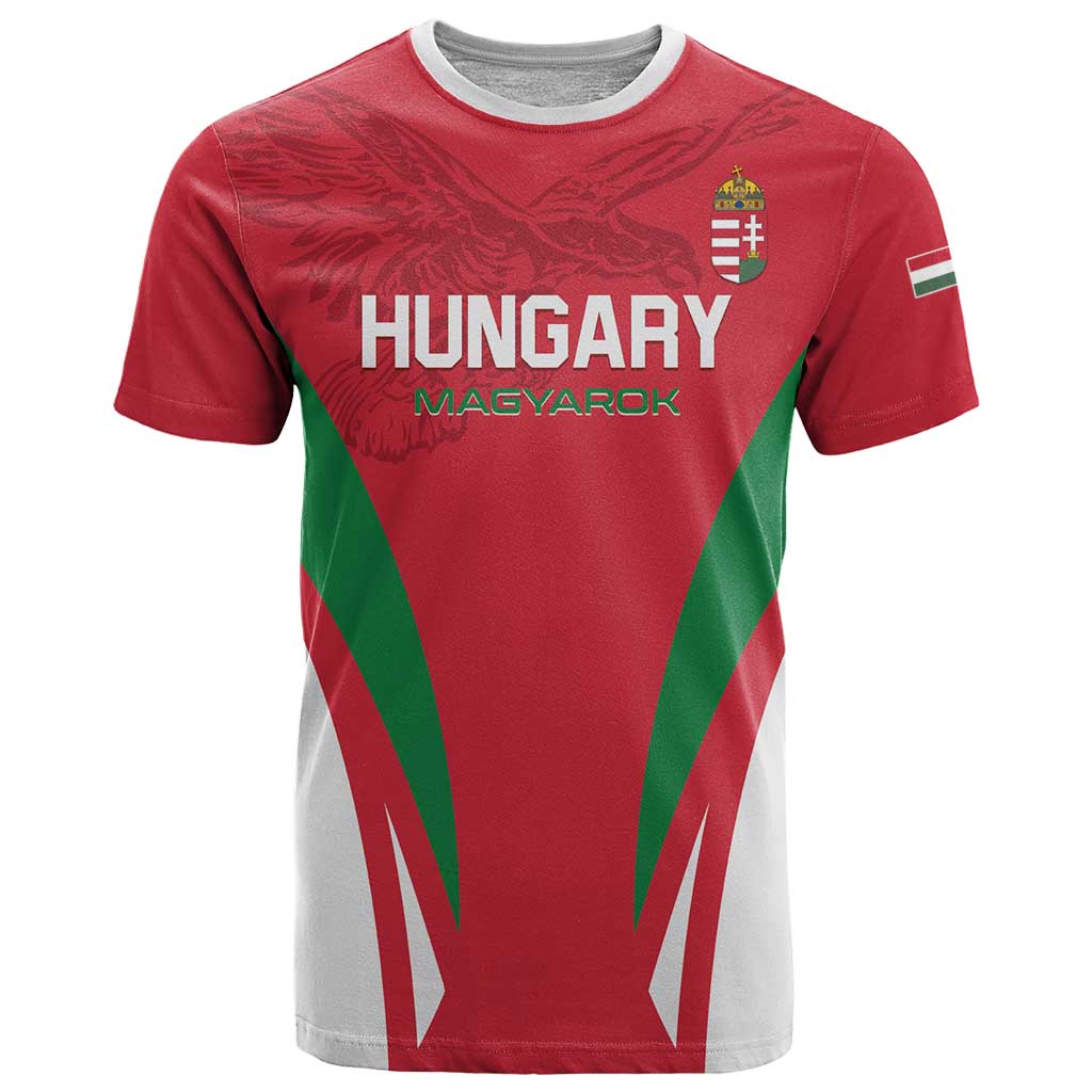 Custom Hungary 2024 Football T Shirt Hajra Magyarok