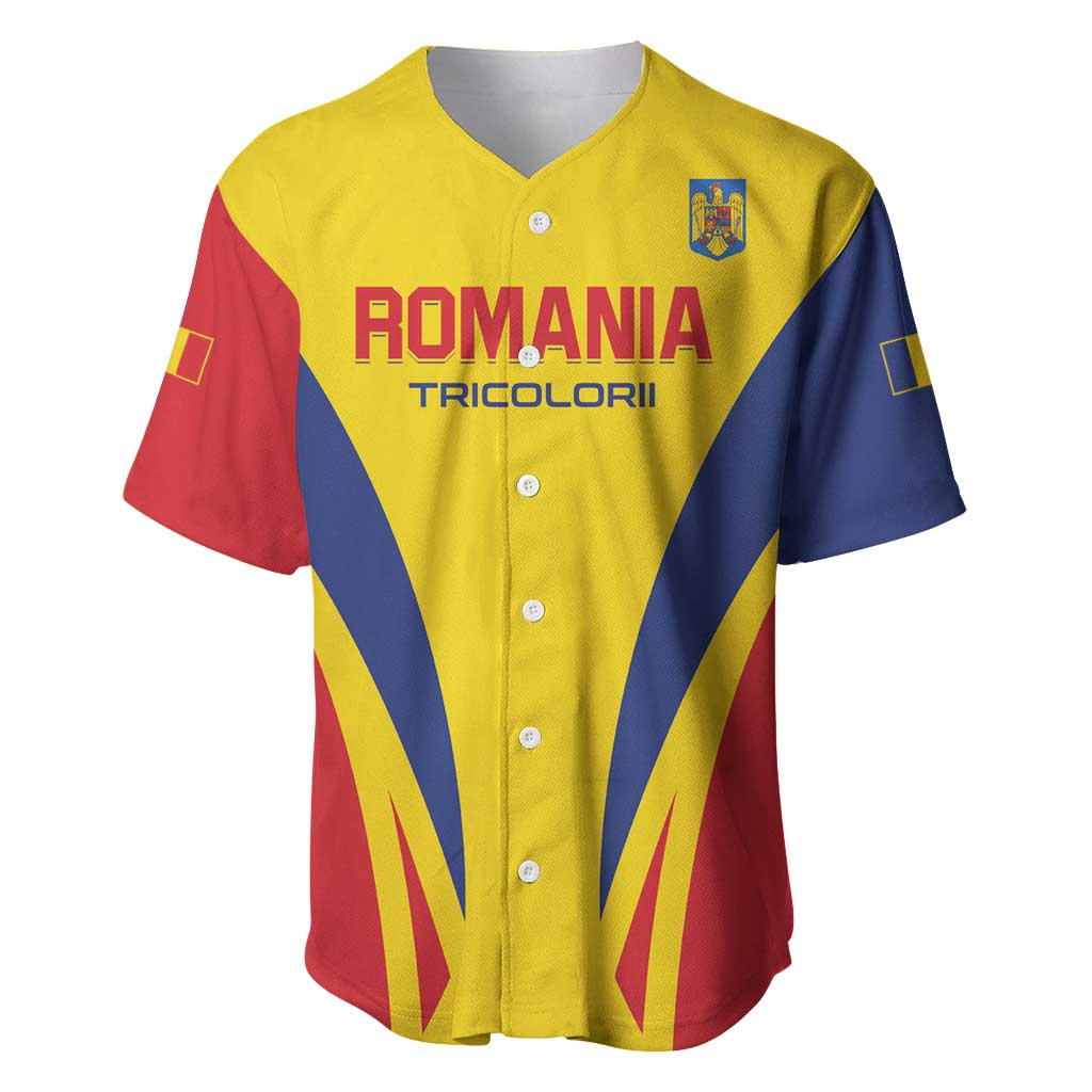 Custom Romania 2024 Football Baseball Jersey Come On Tricolorii - Wonder Print Shop