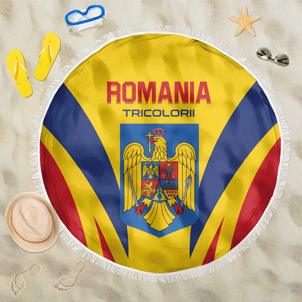 Romania 2024 Football Beach Blanket Come On Tricolorii - Wonder Print Shop