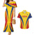 Custom Romania 2024 Football Couples Matching Mermaid Dress and Hawaiian Shirt Come On Tricolorii - Wonder Print Shop