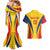 Custom Romania 2024 Football Couples Matching Mermaid Dress and Hawaiian Shirt Come On Tricolorii - Wonder Print Shop