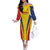 Custom Romania 2024 Football Family Matching Off The Shoulder Long Sleeve Dress and Hawaiian Shirt Come On Tricolorii - Wonder Print Shop