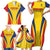 Custom Romania 2024 Football Family Matching Short Sleeve Bodycon Dress and Hawaiian Shirt Come On Tricolorii - Wonder Print Shop