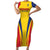 Custom Romania 2024 Football Family Matching Short Sleeve Bodycon Dress and Hawaiian Shirt Come On Tricolorii - Wonder Print Shop