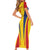 Custom Romania 2024 Football Family Matching Short Sleeve Bodycon Dress and Hawaiian Shirt Come On Tricolorii - Wonder Print Shop