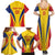 Custom Romania 2024 Football Family Matching Summer Maxi Dress and Hawaiian Shirt Come On Tricolorii - Wonder Print Shop