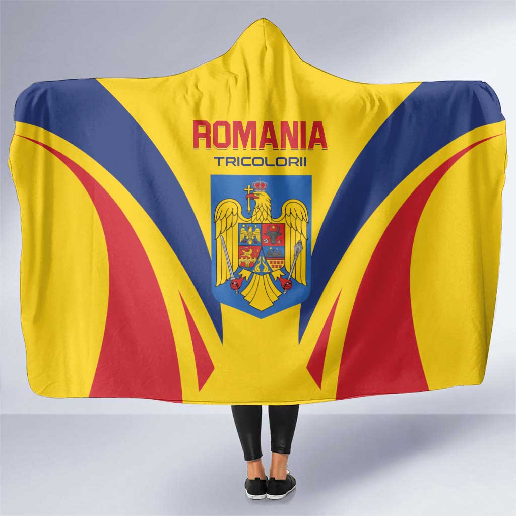 Romania 2024 Football Hooded Blanket Come On Tricolorii