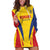 Custom Romania 2024 Football Hoodie Dress Come On Tricolorii - Wonder Print Shop