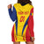 Custom Romania 2024 Football Hoodie Dress Come On Tricolorii - Wonder Print Shop