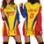 Custom Romania 2024 Football Hoodie Dress Come On Tricolorii - Wonder Print Shop