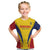 Custom Romania 2024 Football Kid T Shirt Come On Tricolorii - Wonder Print Shop