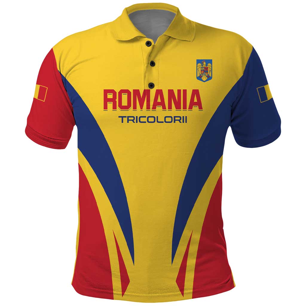 Custom Romania 2024 Football Polo Shirt Come On Tricolorii - Wonder Print Shop