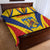 Romania 2024 Football Quilt Bed Set Come On Tricolorii - Wonder Print Shop