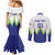 Custom Slovenia 2024 Football Couples Matching Mermaid Dress and Long Sleeve Button Shirt Slovenija Go Champions