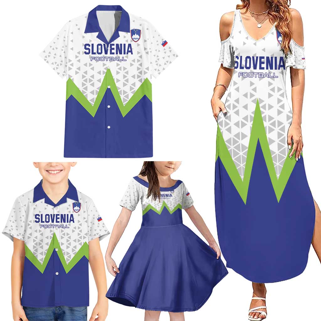 Custom Slovenia 2024 Football Family Matching Summer Maxi Dress and Hawaiian Shirt Slovenija Go Champions - Wonder Print Shop