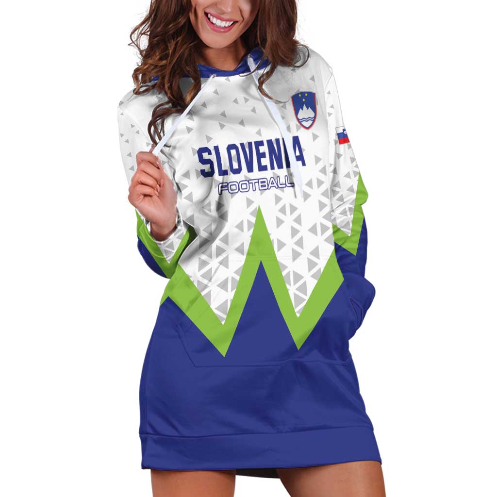 Custom Slovenia 2024 Football Hoodie Dress Slovenija Go Champions - Wonder Print Shop