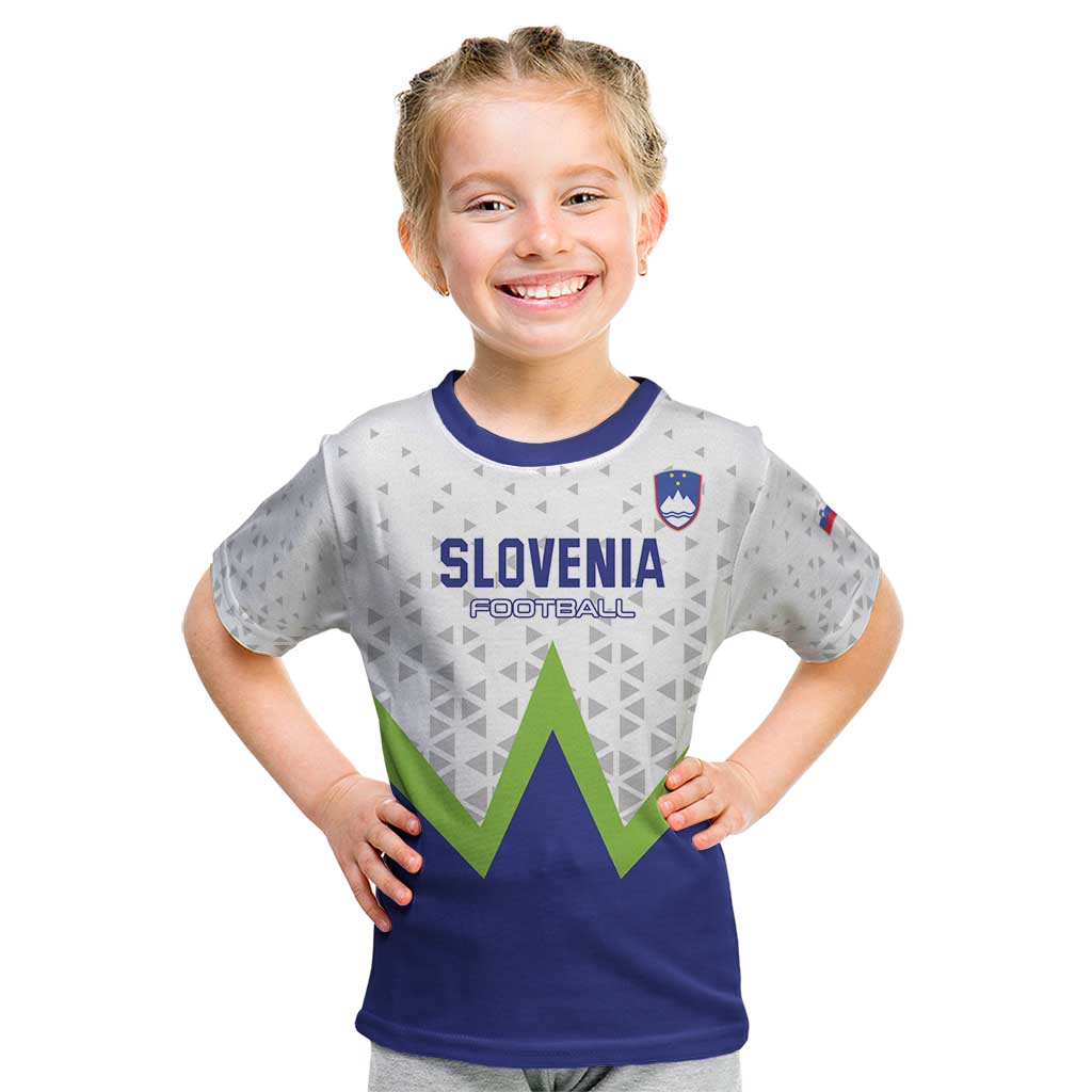 Custom Slovenia 2024 Football Kid T Shirt Slovenija Go Champions - Wonder Print Shop