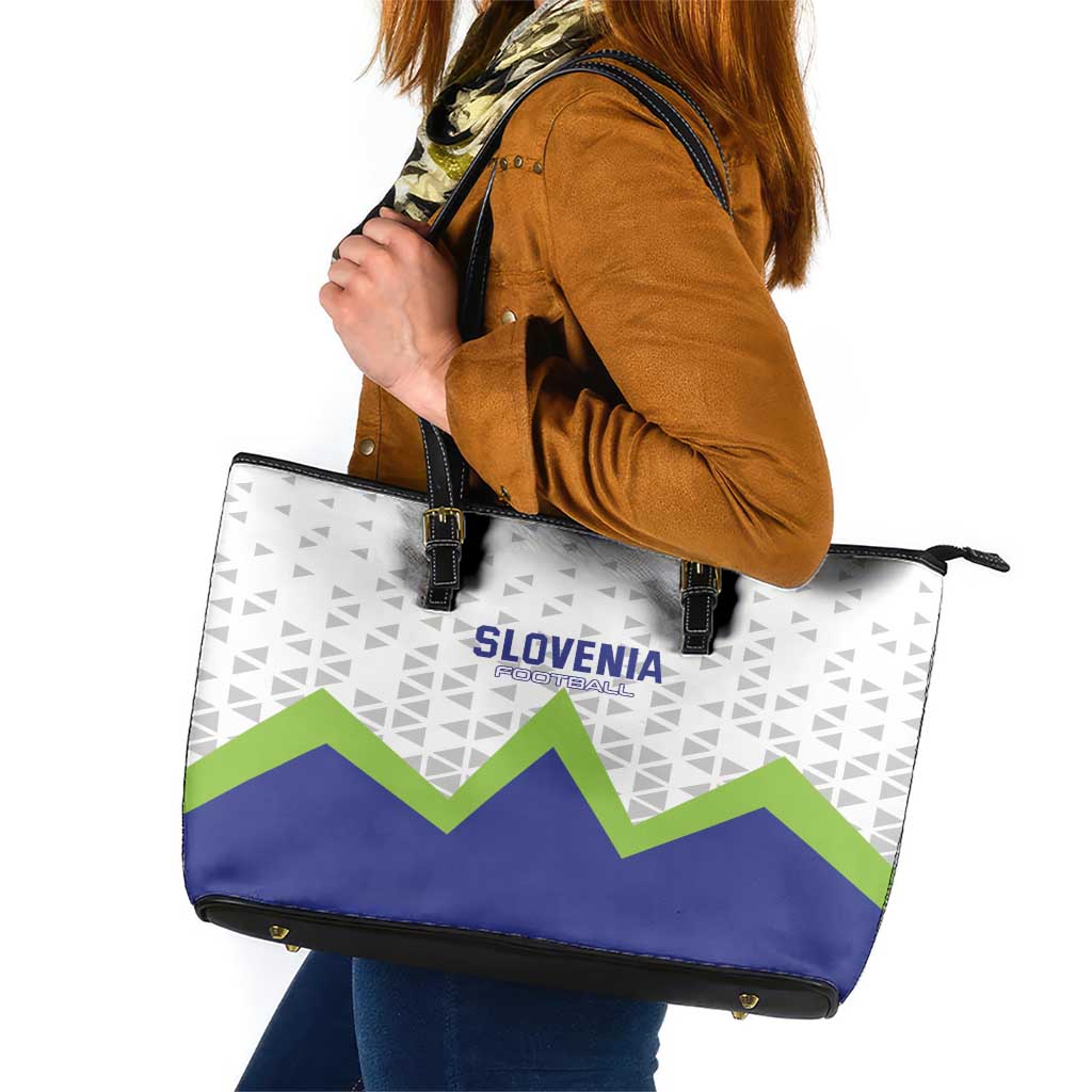 Slovenia 2024 Football Leather Tote Bag Slovenija Go Champions - Wonder Print Shop