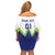 Custom Slovenia 2024 Football Off Shoulder Short Dress Slovenija Go Champions - Wonder Print Shop