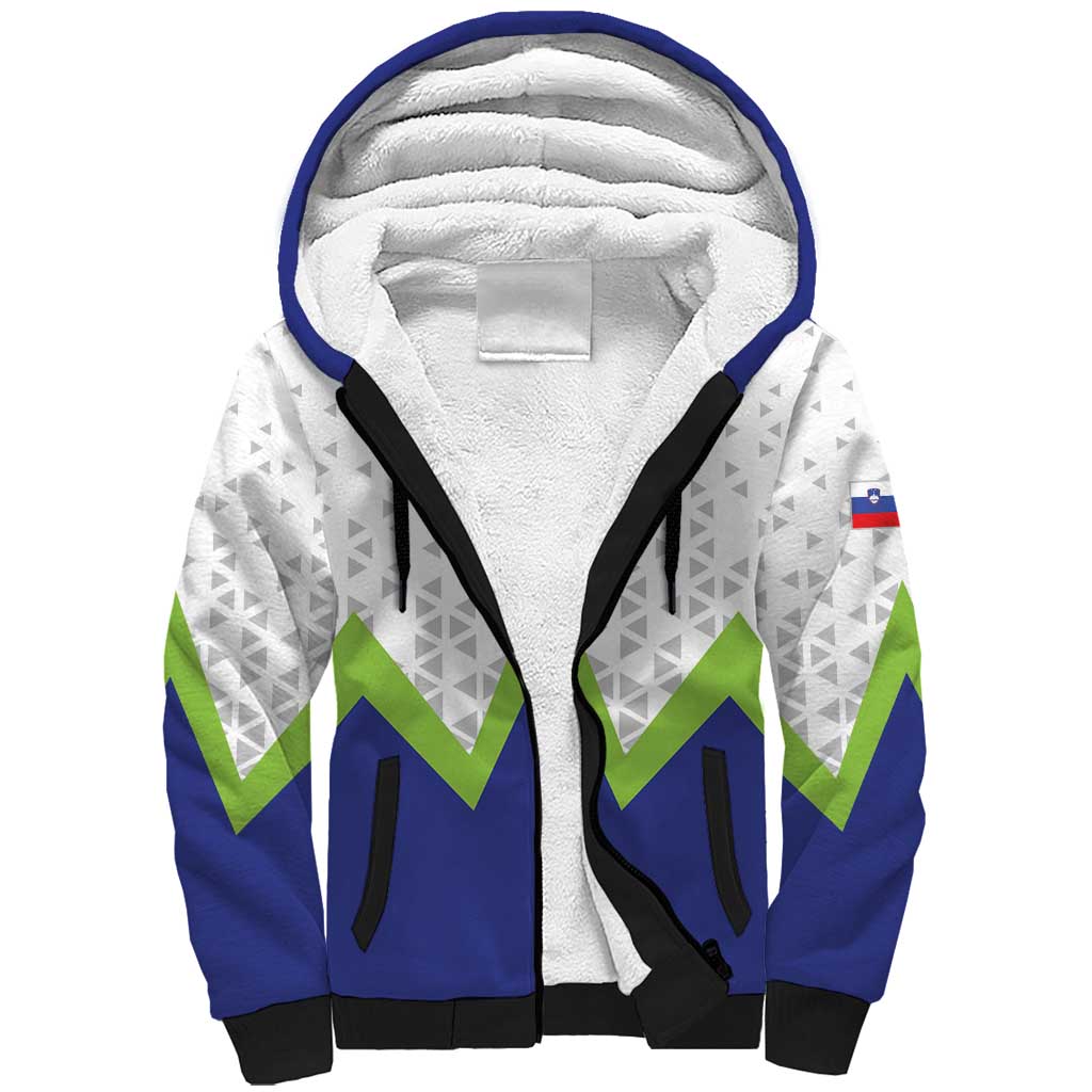 Custom Slovenia 2024 Football Sherpa Hoodie Slovenija Go Champions - Wonder Print Shop