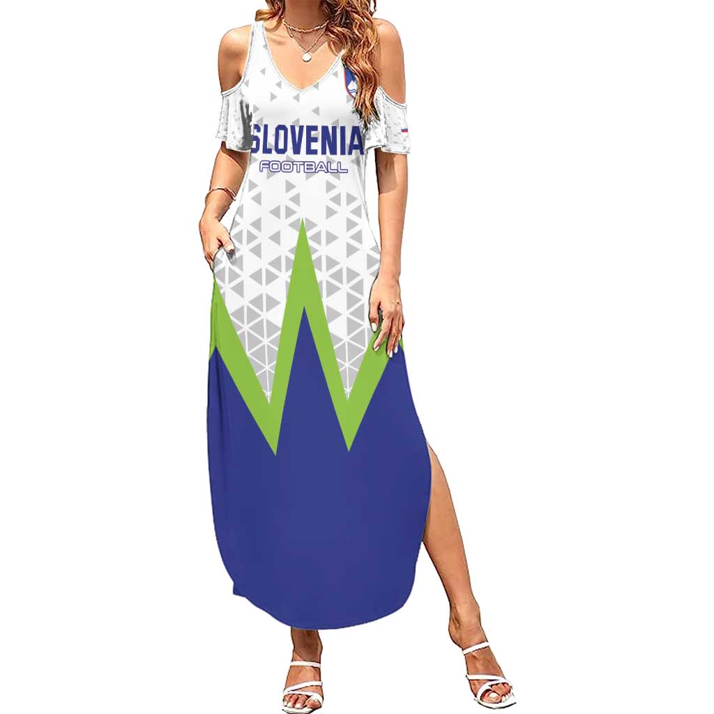 Custom Slovenia 2024 Football Summer Maxi Dress Slovenija Go Champions - Wonder Print Shop