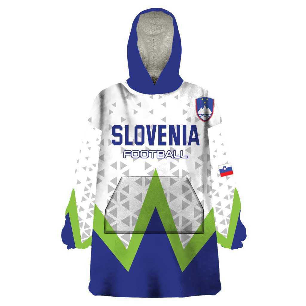 Custom Slovenia 2024 Football Wearable Blanket Hoodie Slovenija Go Champions - Wonder Print Shop