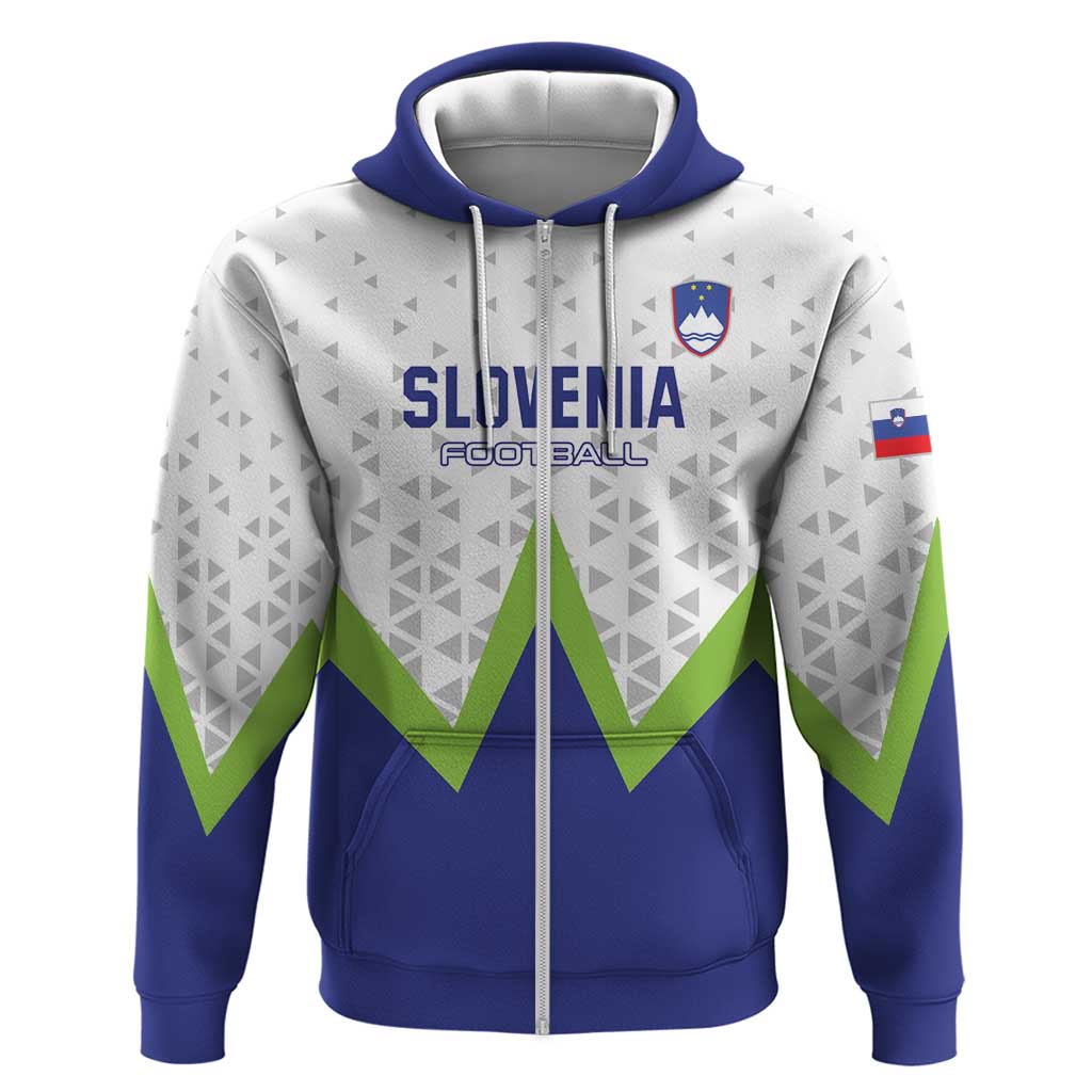 Custom Slovenia 2024 Football Zip Hoodie Slovenija Go Champions - Wonder Print Shop