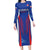 Custom Slovakia 2024 Football Long Sleeve Bodycon Dress Slovenska Sokoli - Wonder Print Shop