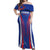 Custom Slovakia 2024 Football Off Shoulder Maxi Dress Slovenska Sokoli - Wonder Print Shop