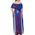 Custom Slovakia 2024 Football Off Shoulder Maxi Dress Slovenska Sokoli - Wonder Print Shop