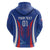 Custom Slovakia 2024 Football Zip Hoodie Slovenska Sokoli - Wonder Print Shop