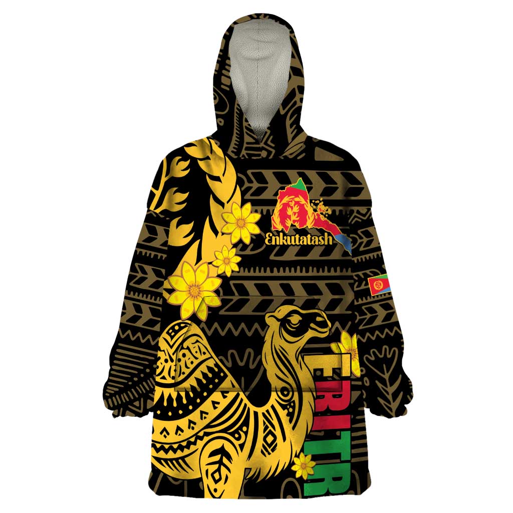 Enkutatash Eritrea New Year Wearable Blanket Hoodie Eritrean Camel African Pattern