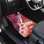 Costa Rica Car Mats Coat of Arms Hibiscus Pattern - Wonder Print Shop