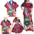 Costa Rica Family Matching Off Shoulder Maxi Dress and Hawaiian Shirt Coat of Arms Hibiscus Pattern - Wonder Print Shop