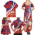 Costa Rica Family Matching Summer Maxi Dress and Hawaiian Shirt Coat of Arms Hibiscus Pattern - Wonder Print Shop