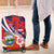 Costa Rica Luggage Cover Coat of Arms Hibiscus Pattern - Wonder Print Shop