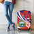 Costa Rica Luggage Cover Coat of Arms Hibiscus Pattern - Wonder Print Shop