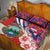 Costa Rica Quilt Bed Set Coat of Arms Hibiscus Pattern - Wonder Print Shop