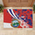 Costa Rica Rubber Doormat Coat of Arms Hibiscus Pattern - Wonder Print Shop