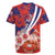 Costa Rica Rugby Jersey Coat of Arms Hibiscus Pattern - Wonder Print Shop