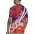 Costa Rica Rugby Jersey Coat of Arms Hibiscus Pattern - Wonder Print Shop