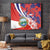 Costa Rica Tapestry Coat of Arms Hibiscus Pattern - Wonder Print Shop