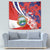 Costa Rica Tapestry Coat of Arms Hibiscus Pattern - Wonder Print Shop