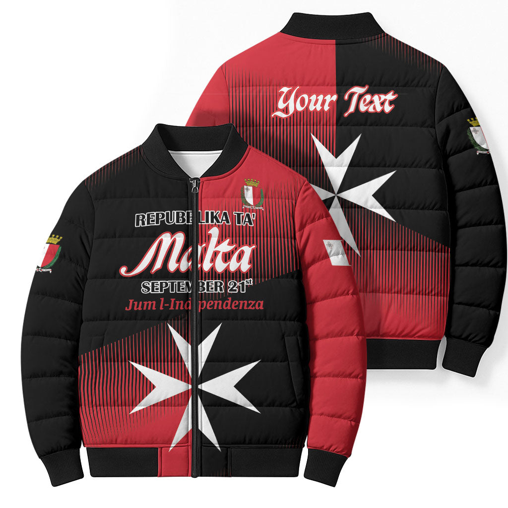 Personalised Malta Jum l-Indipendenza Bomber Puffer Jacket September 21st