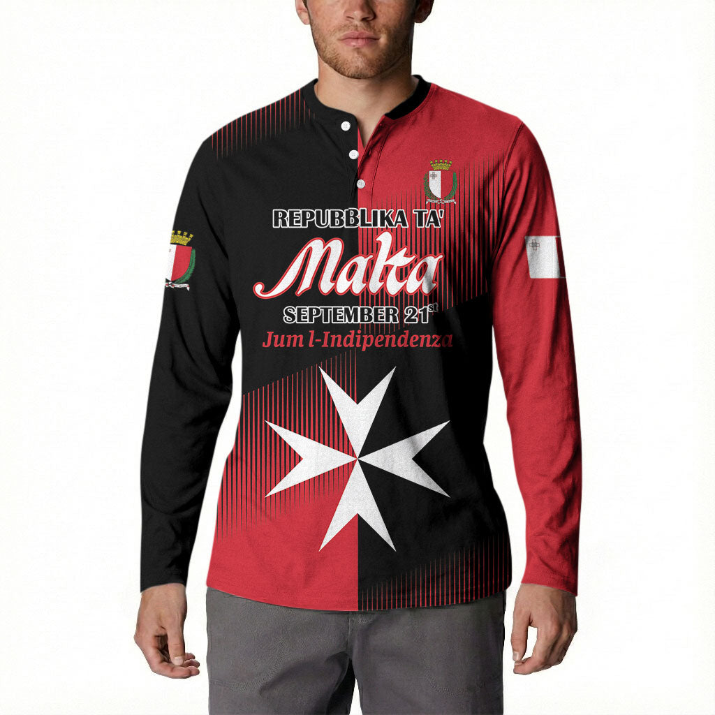 Personalised Malta Jum l-Indipendenza Button Sweatshirt September 21st