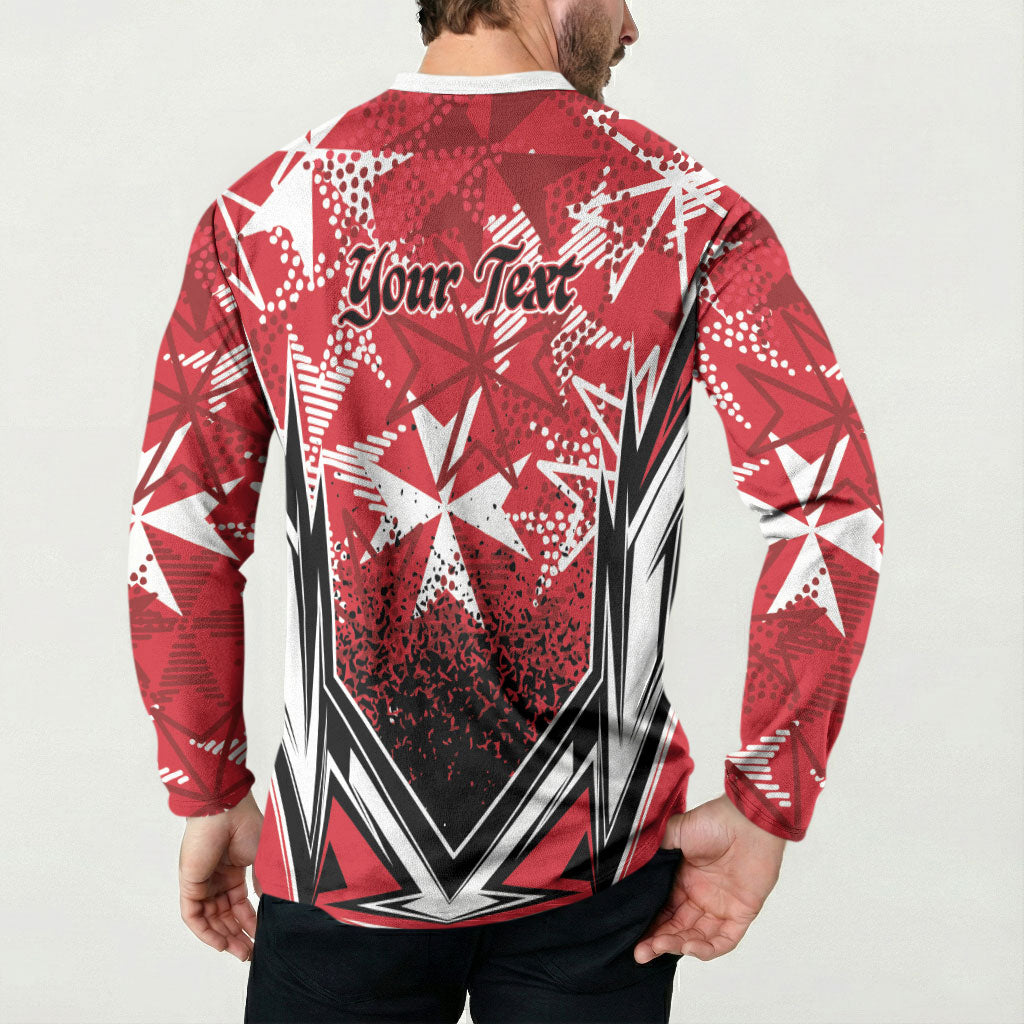Personalised Repubblika ta Malta Button Sweatshirt Dynamic Style