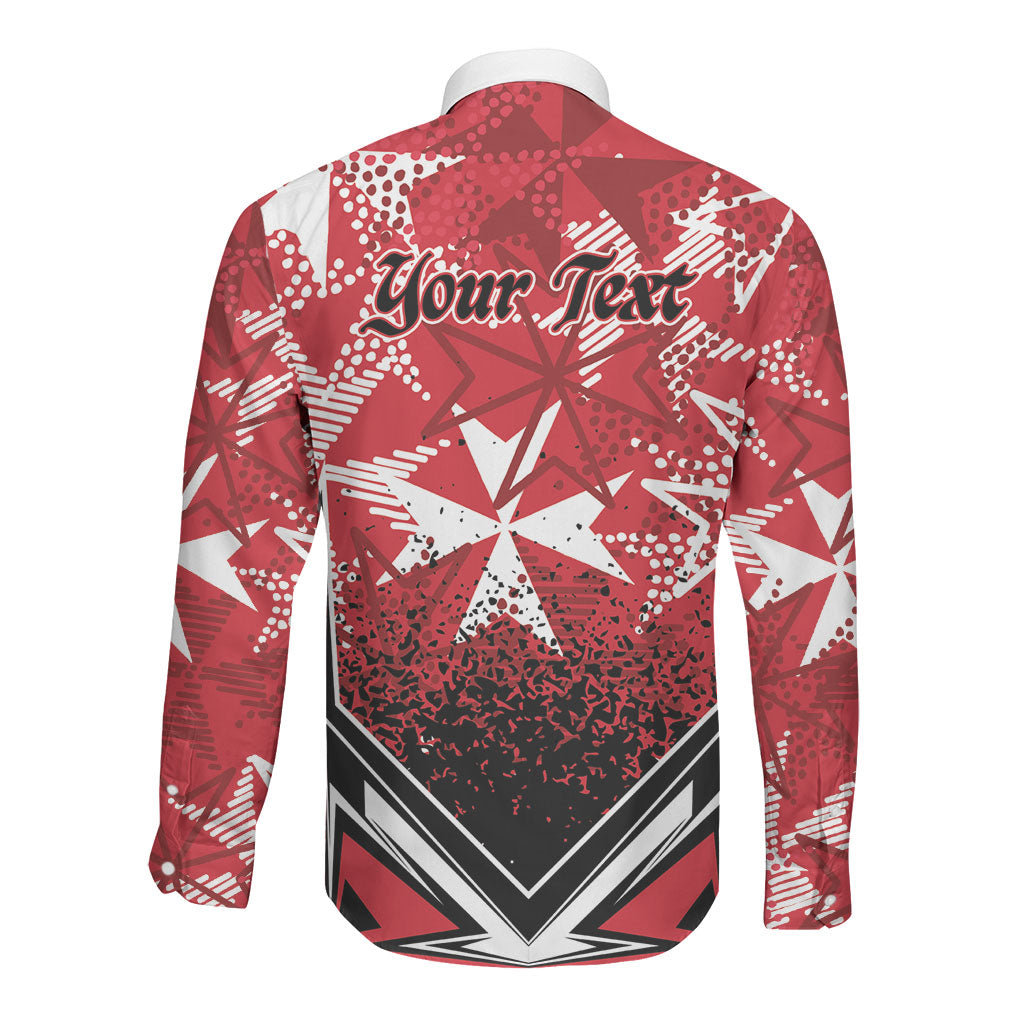 Personalised Repubblika ta Malta Long Sleeve Button Shirt Dynamic Style