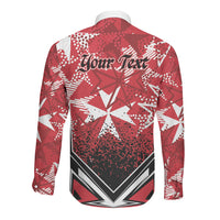 Personalised Repubblika ta Malta Long Sleeve Button Shirt Dynamic Style