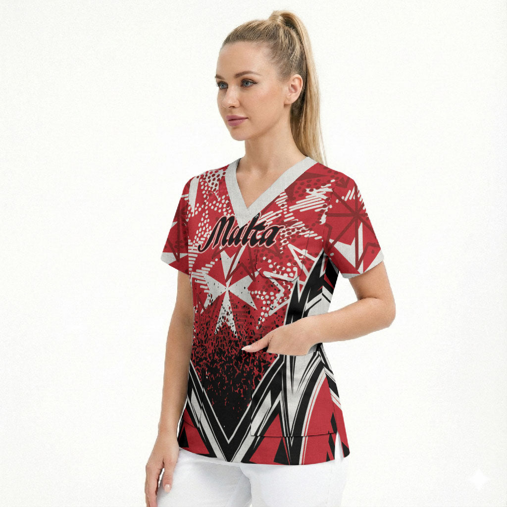 Personalised Repubblika ta Malta Scrub Top Dynamic Style