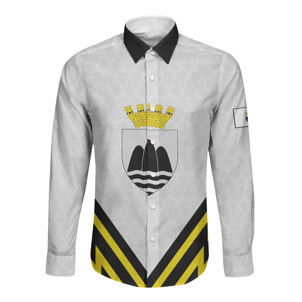Personalised Malta Gozo Island Long Sleeve Button Shirt Flag Inspired